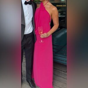 Meshki Pink Backless Dress